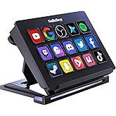 Stream Controller Deck with 15 Scissor Keys,Streamers Macro Keyboard | Studio Controller Actions in OBS/Twitch/YouTube,Upgrade Streaming Deck Keyboard Compatible with Mac/PC