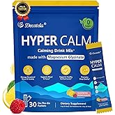 HyperCalm Super Cortisol Drink, w. Magnesium Glycinate Powder, L-theanine, Ashwagandha, Vitamin D3, 30 Share Raspberry Lemonade Electrolytes Powder, No Sugar, Helps with Sleep and relieves Stress