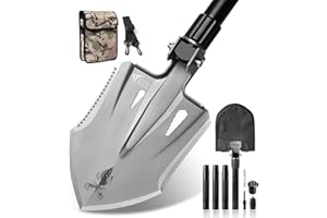 Zune Lotoo Tactical Shovel Survival Multitool 16 in 1 Compact Camping Shovel Folding High Carbon Steel Entrenching Tool Heavy