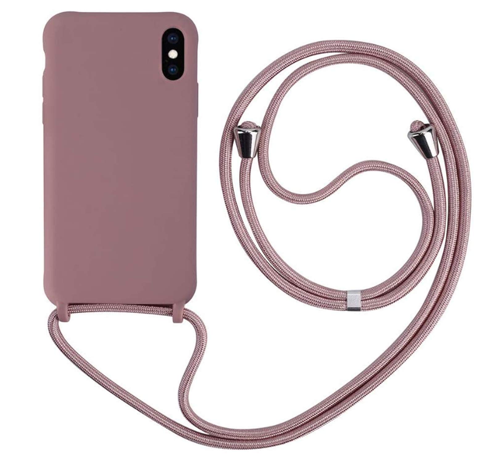MEVIS Case Compatible with iPhone X/XS, Necklace for Cell Phone Necklaces Slim Shockproof Adjustable Lanyard Case Lotus Colour โ image 1