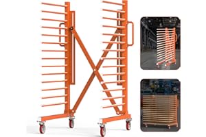 GARVIN 15-Tier Paint Drying Rack with Wheels, Adjustable Width 12"-58", Heavy Duty Cabinet Door Drying Rack, 110 lbs Per Shelf, Space-Saving Metal Paint Rack for Workshop, Spray Booth, Factory