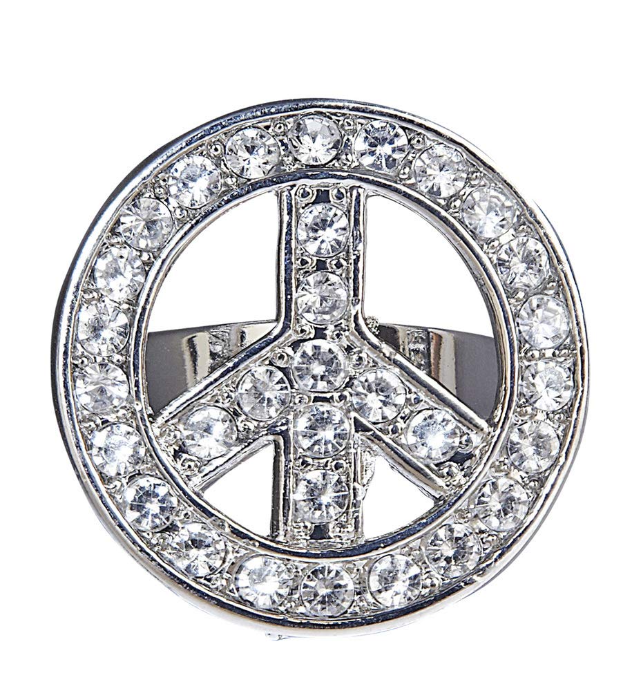 Strass Peace & Love Rings Accessory for Fancy Dress — image 1
