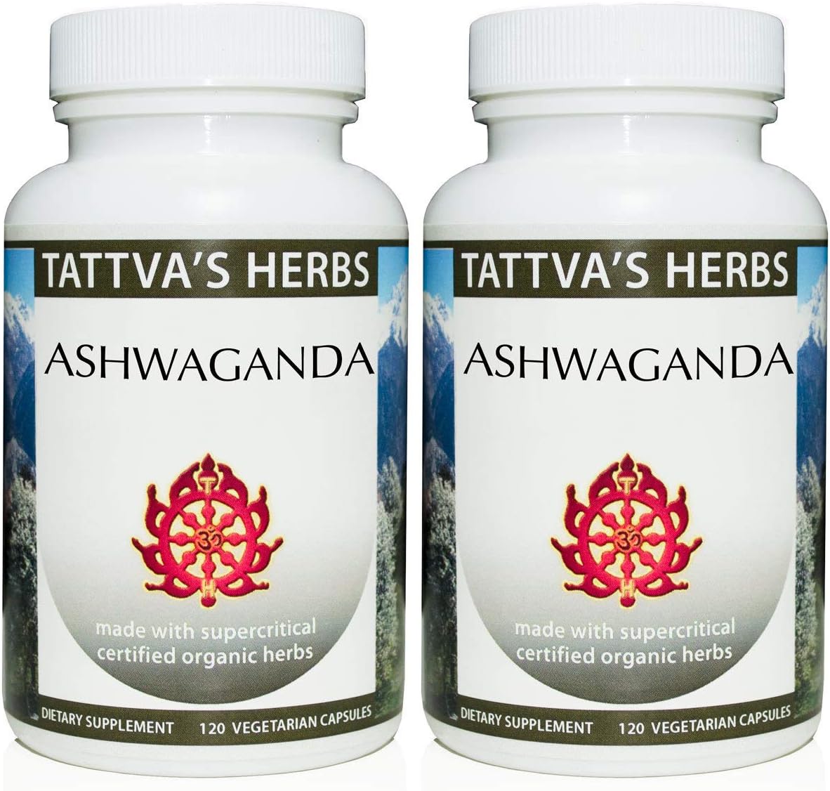 Raw Ashwagandha Organic - Provides Stress Relief, Supports Adrenal And Thyroid Function Rebuilds Core Strength - 500 mg. 240 Vcaps Two Month Supply From Tattva's Herbs: Health & Personal Care