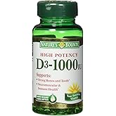 Nature's Bounty Vitamin D3 1000 IU Immune Health, 120 Softgels (Pack of 1)