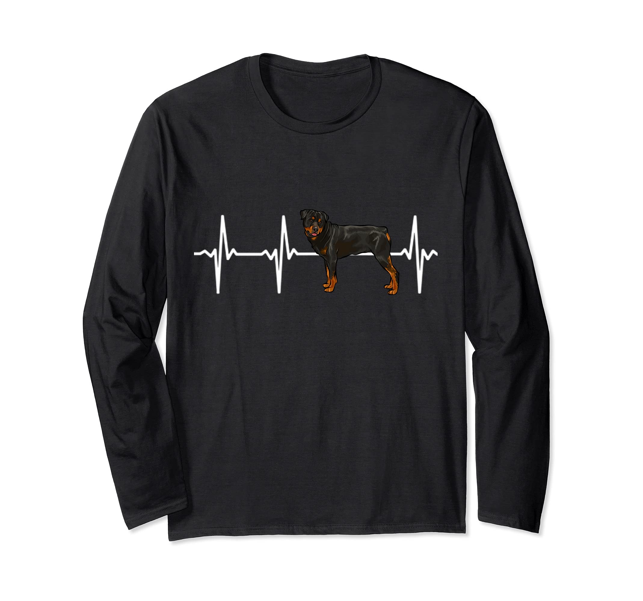 Rottweiler Heartbeat Love My Dog Long Sleeve T-Shirt