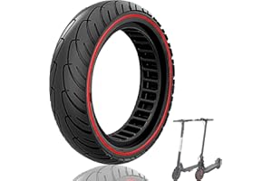 Felixstory 8.5x2.0 Inch Tubeless Tire, Fit for Xiaomi m365/pro Aovopro ES80 MOTORAUX Hurtle iScooter i9/ i8 Electric Scooter Front Rear Tire, 50/75-6.1 8 1/2x2 General Solid Tire, Red 1pc