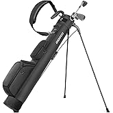 RIOROO Golf Stand Bag, Lightweight Par 3 Golf Bag Holds Up to 7 Clubs with Two Way Dividers Cooler Pocket Shoulder Strap and Multiple Storage Pockets for Men and Women