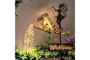ZKLiLi Solar Watering Can with Lights,Outdoor Garden Fairy Decor Waterproof Large Hanging Lantern Lights Decorations for Patio Yard Porch Lawn Pathway Walkway Statues Outdoor Garden Decor Gifts