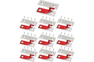 Magnetic Door Catch, 10 Pack Ultra Thin Magnetic Cabinet Locks, Adhesive Door Magnet for Kitchen Closet Door Drawer Closing, 