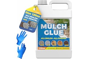 TTDMK Landscaping Mulch Glue, Concentrate Mulch Rock Glue, Pea Gravel Glue, Fast Drying Mulch Landscape Lock Adhesive, Non Toxic Mulch Stay Binder, Mulch Glue for Stones, Bark, Pea Gravel, Rock, Leaf