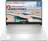 HP 14 Inch Laptop Student Business, with Office