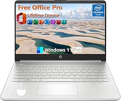HP 14 Inch Laptop Student Business, with Office