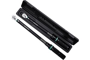 KOEORWS 3/8-Inch Drive Click Torque Wrench, 10-85 Ft.lb/13.6-115.3 Nm Dual-direction Torque Wrench with ±3% High Precision, Dual Range Scales, Quick Release Reversible Head for Bike, Motorcycle, Car
