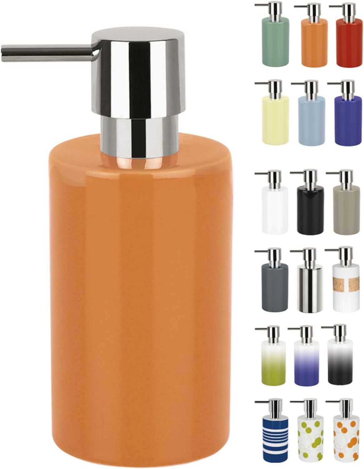 Spirella Tube Stoneware Soap Dispenser, Orange Amazon.co.uk Kitchen