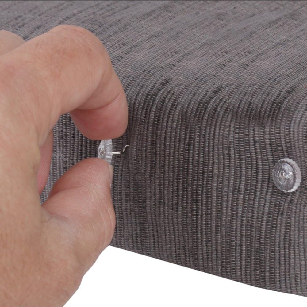 Attmu Clear Heads Twist Pins for Upholstery, Slipcovers and Bedskirts, 0.75 Inches, Set of 50 -