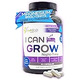 I Can Grow NightTime Kids Vitamins Multivitamin Sleep Aid | Magnesium for Kids with Magnesium Bisglycinate | Natural Calm & Recovery | magnesio complex | Vitaminas para Niños con Glicinato de Magnesio