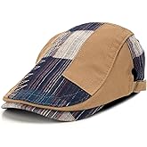 MOACC M Newsboy Cap for Men Beret Hat Cotton Buckle Adjustable Cabbie Gatsby Hats Driving Flat Caps