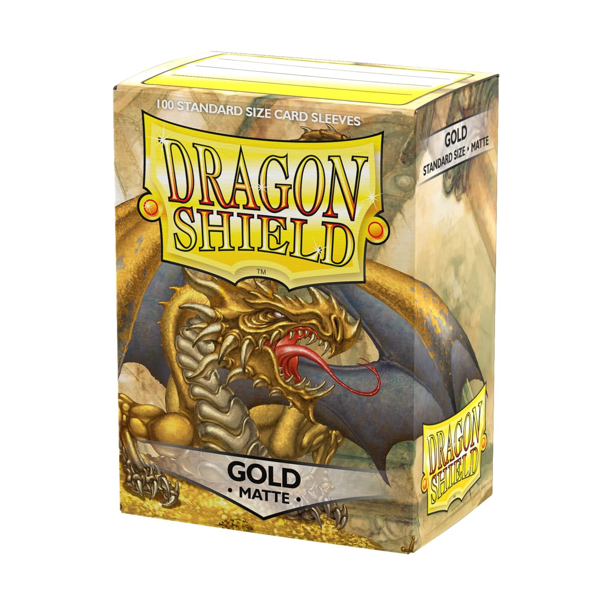 Dragon Shield | Standard Size Card Matte Sleeves | 100 CT - Smooth & Tough Premium TCG Sleeves | Compatible with Pokemon, Flesh & Blood, One Piece & Magic The Gathering | Gold - Matte โ image 1
