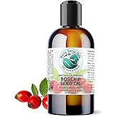 Bella Terra Oils - Organic Rosehip Facial Oil 8 oz - Dive into Organic Rosehip's Essential Fatty Acids & Antioxidants, Infused with Vitamin F, Elevate Daily Face Rituals