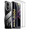 Suttkue for Xiaomi Poco X7 Pro Screen Protector(2 pack) Tempered Glass flim with case,9H Hardness,Anti-Scratch, Case Friendly, Bubble Free,HD Clear