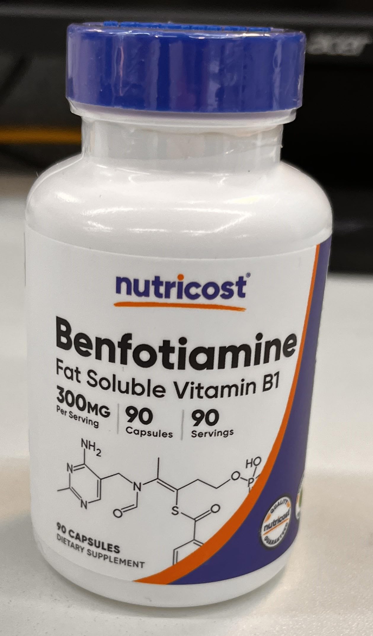 Benfotiamine 300mg - 180 Gélules Végétariennes NusaPure, Non-OGM, Végan, Sans Gluten, Neuf