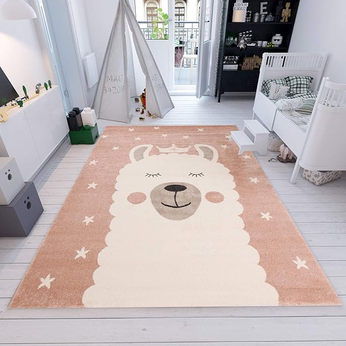 | Kinderteppiche Lama Sternenhimmel | Kinderteppich für Mädchen und