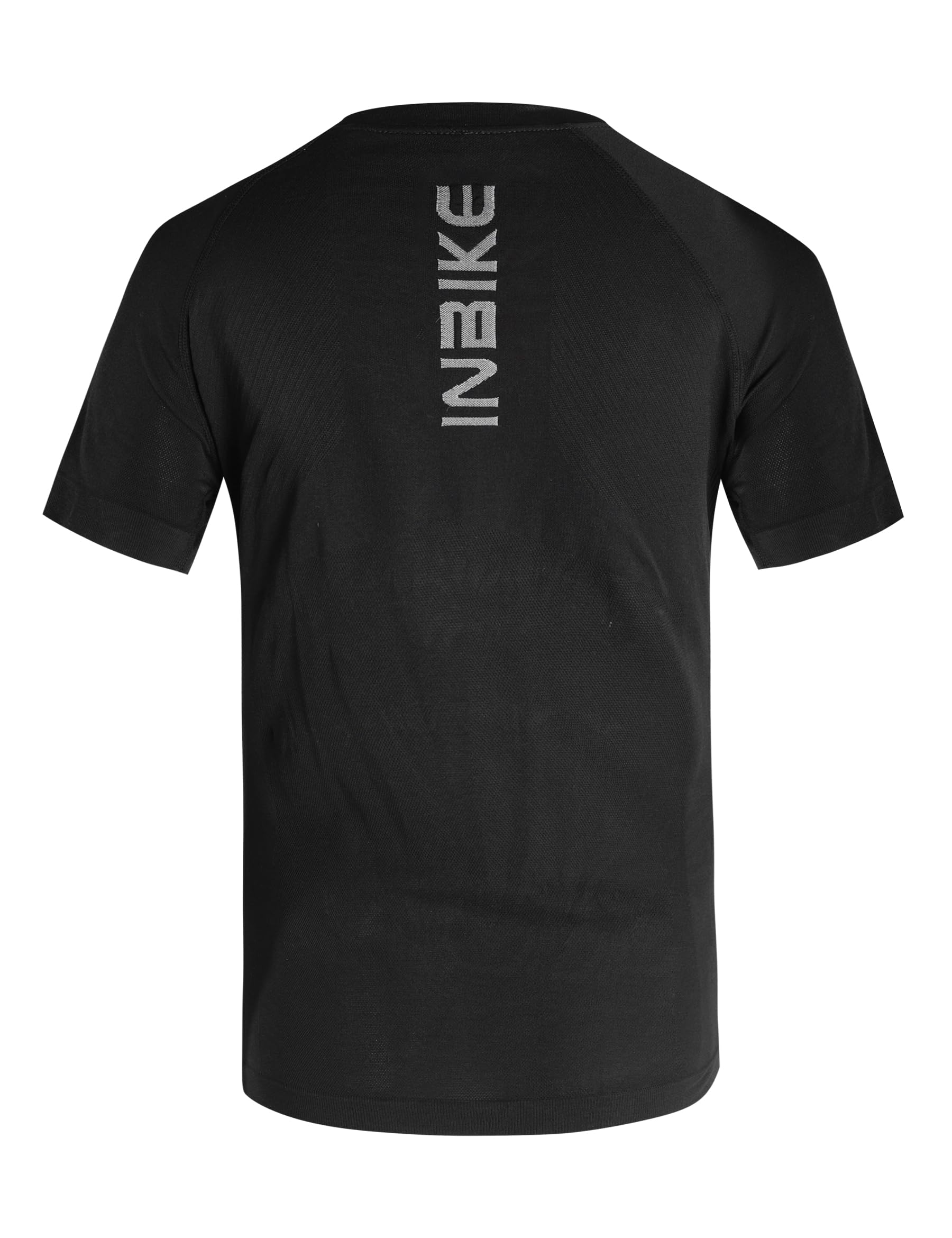INBIKE Kompressionsshirt Herren Kurzarm Anti-Geruch Funktionsshirt für Fitness & Outdoor Atmungsaktiv Schnelltrocknendes Sportshirt Schwarz L-XL 2pcs 8