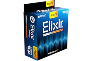 Elixir Strings, Electric Guitar Strings, Nickel Plated Steel with NANOWEB Technology, Longest-Lasting Bright Tone with Comfor