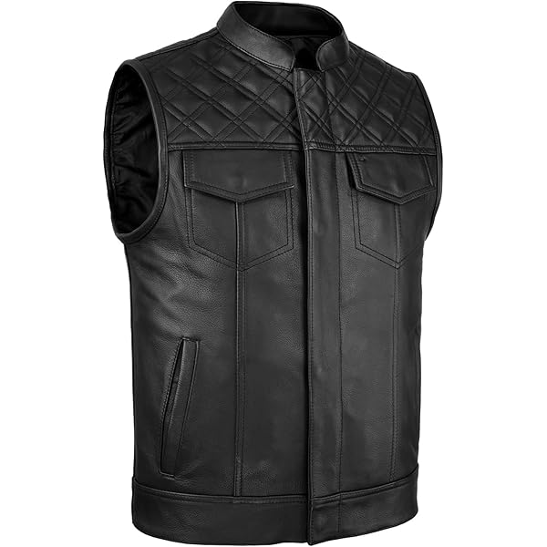 ジャケット・アウター NEON Biker Leather Vest cream soda NEON Biker Leather Vest cream soda