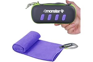 4Monster Camping Towel Super Absorbent-Quick Dry Microfiber Towel Ultra Compact & Soft-Travel Towel Lightweight for Backpacking,Hiking,Gym,Beach,Swimming,Yoga