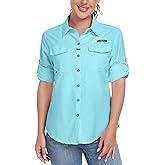 Little Donkey Andy Women's UPF 50 Long Sleeve UV Sun Protection Hiking Shirts Outdoor Quick Dry Fishing Safari Travel Shirts