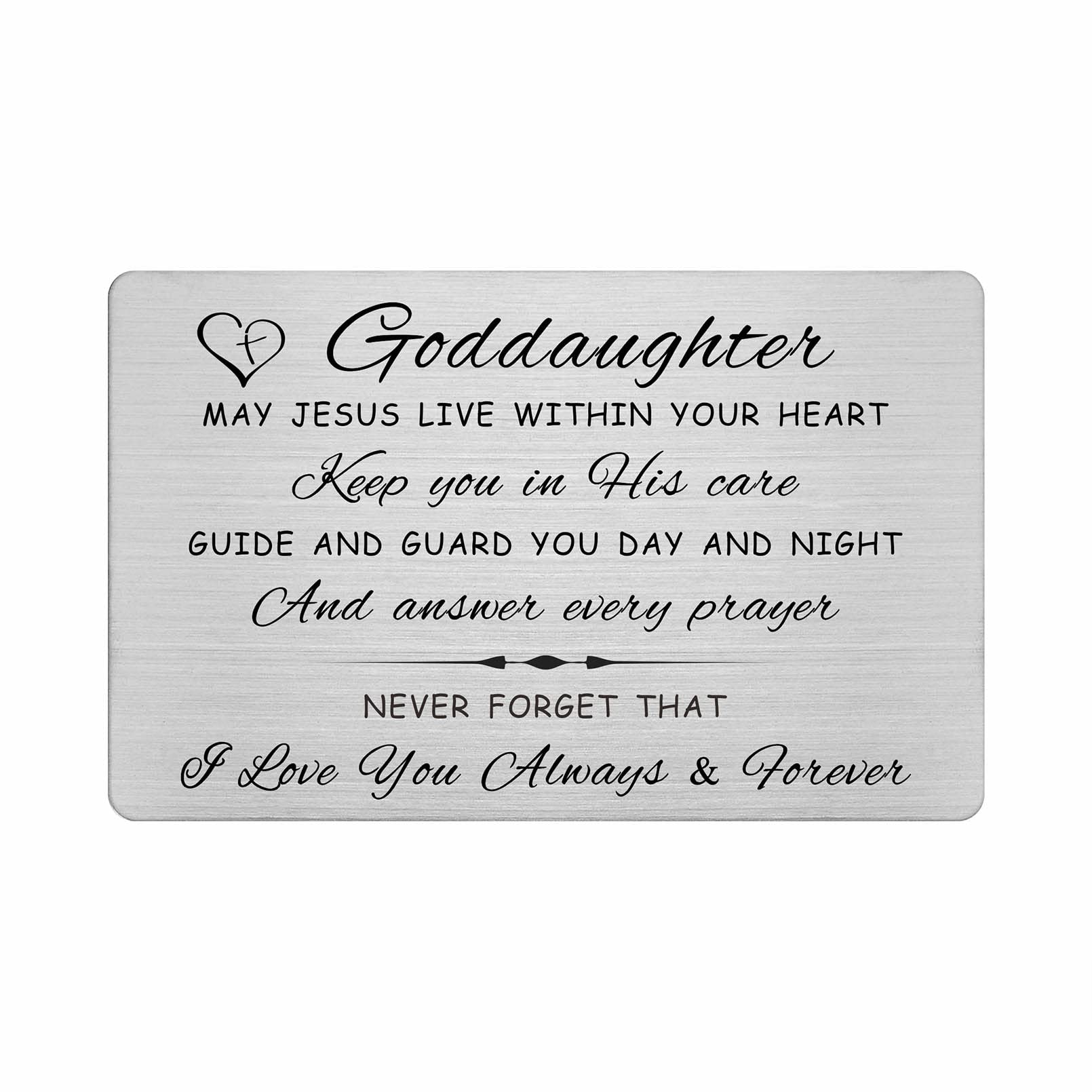 FALOGI Goddaughter Card, Goddaughter Birthday Card from Godmother, Goddaughter Christening Gifts