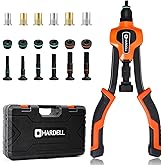 HARDELL 14" Rivet Nut Tool Kit, Hand Rivet Tool with 80Pcs Rivet Nuts and 6 Metric & Inch Mandrels M6 M8 M10, 1/4-20, 5/16-18