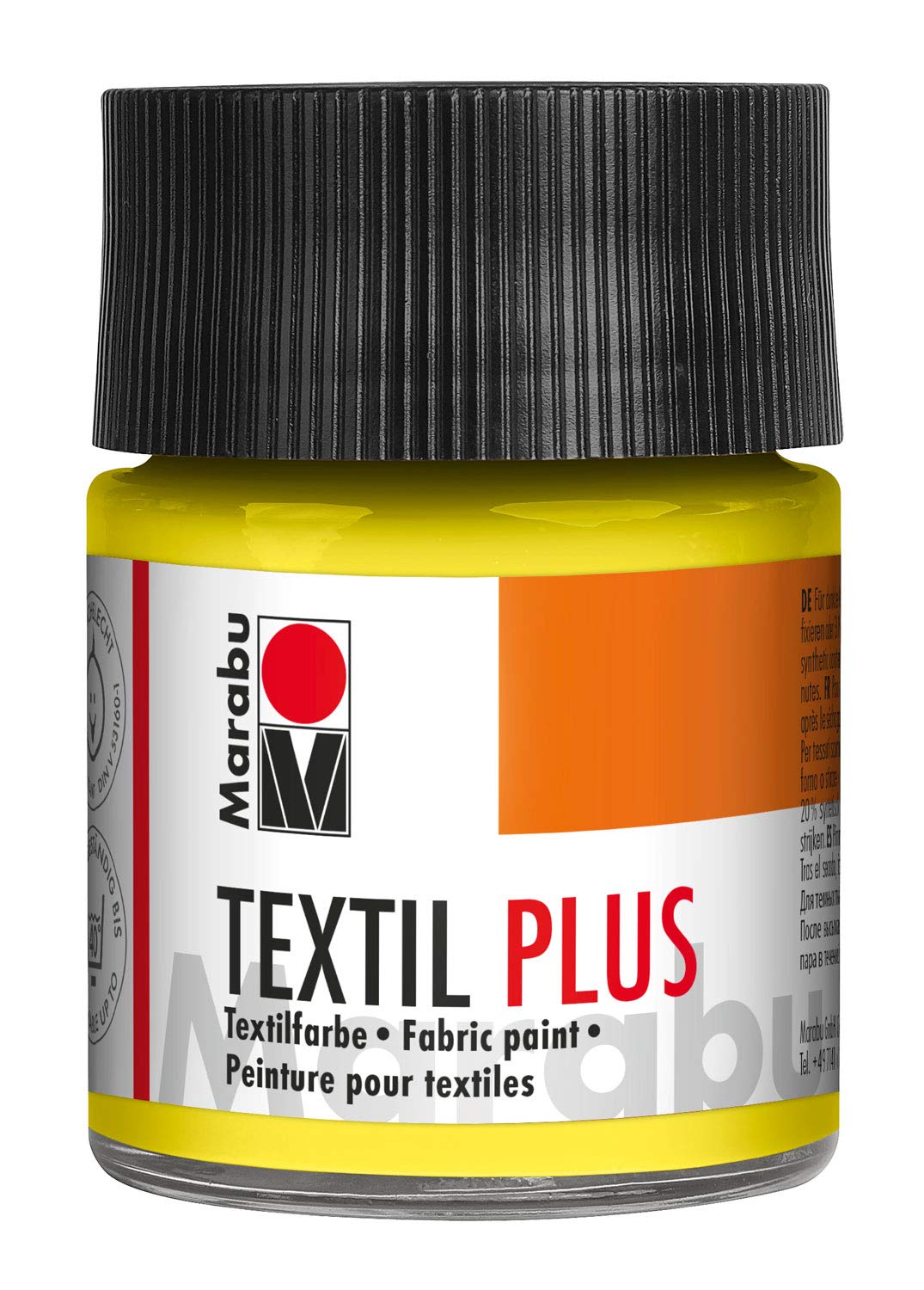 Marabu Textil Plus Fabric Paint 50ml - 020 Lemon