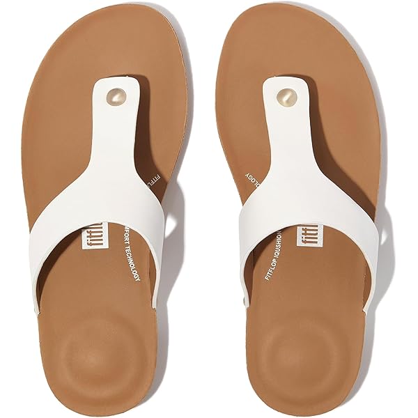 Amazon.com | FitFlop Women's Iqushion Metallic-Leather Toe