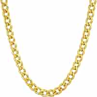 Gold Cuban Link Chain 5MM Round 24K 