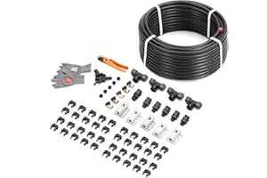 Redrock Performance Shop Air Line Kit 3/4" x 200ft 5-Ways Out HDPE Aluminum Air Compressor Piping for Garage LeakProof&Easy to Install Black Air Hose Kit 200PSI ASTM F1282(Black, 3/4"×200FT)