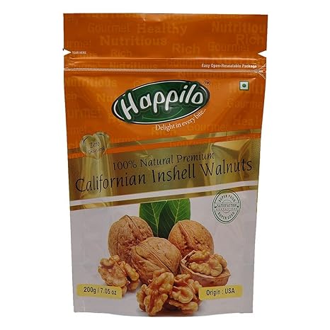 Happilo100% Natural Premium Californian in Shell Walnuts, 200g