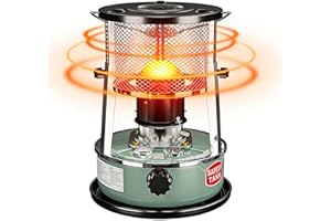 GENERIC Kerosene Heater for Indoor Use, Portable Kerosene Heater, Height Adjustable Kerosen Stove, Indoor Heate Non Electric for Camping,Cooking,Home,Garage,and Emergency Preparedness(4.5L) (Light green)
