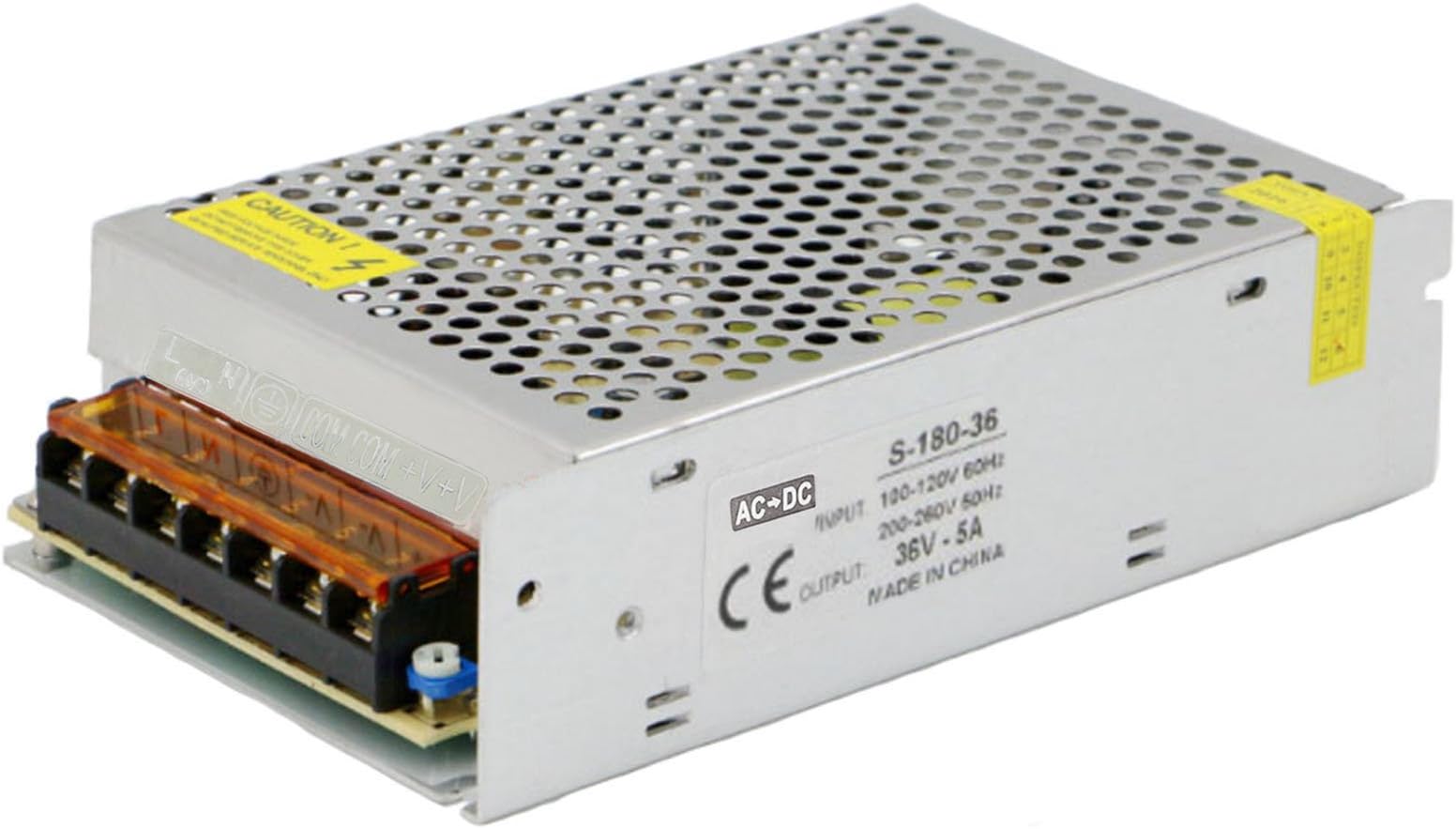 Foyoram 110V/220V AC-DC 36V 5A 180W Universal Regulated Transformer Switching Power Supply Driver Converter Power Transformer for LED Strip Light CCTV Radio Computer Project