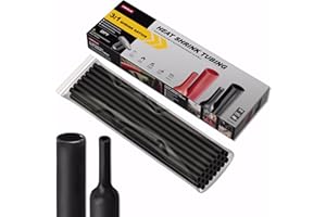 CUBEFELLER® 3:1 Ratio 3/8 Inch (9.5mm) Black Heat Shrink Tubing - 20ft (6.1M Total Length), Marine Grade Waterproof Adhesive Lined, Insulation Sealing Oil-Proof Wear-Resistant,ET2095B
