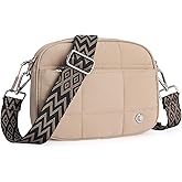 CLUCI Quilted Crossbody Bags for Women Lightweight Puffer Shoulder Bag Travel Purses with Wide Strap
