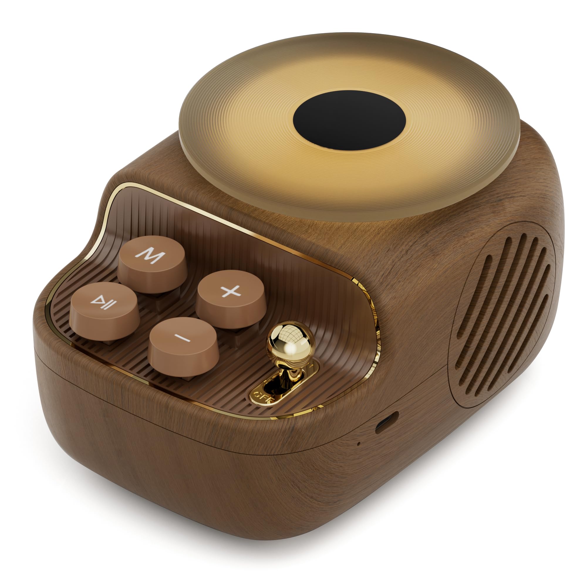 Photo 1 of RichBird Speakers Bluetooth Wireless, 3 in 1 Protable Cute Speakers with Aromatic Tray, Vintage Record Player Look, Adjustable Ambient Lights for Home Office Decor, Gifts for Mother, Girlfriend, Men