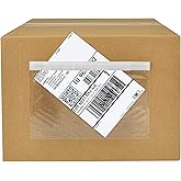SLIPISH Shipping Label Sleeves 100Pcs, 7.5x5.5 Inches - Packing Slip Envelope Pouches with Self-Adhesive Peel & Seal - Clear Plastic & Waterproof Envelopes Ideal for Invoices & Packaging.