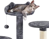 Yaheetech Tall Cat Tree 178cm with Caves, Platforms, Scratching Posts Dark Grey view 3
