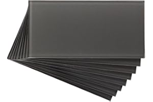 Aspect Peel and Stick 3 in. x 6 in. Glass Backsplash Tile in Leather for Kitchen and Bathrooms (8 Pack)