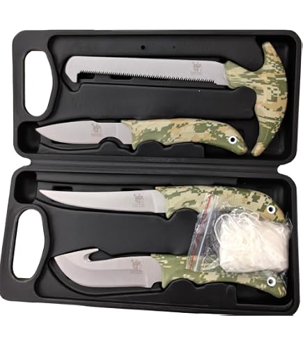 Amazon.com: CATCHRO Hunting Knife Set 4 PCS Deer Gutting Kit with
