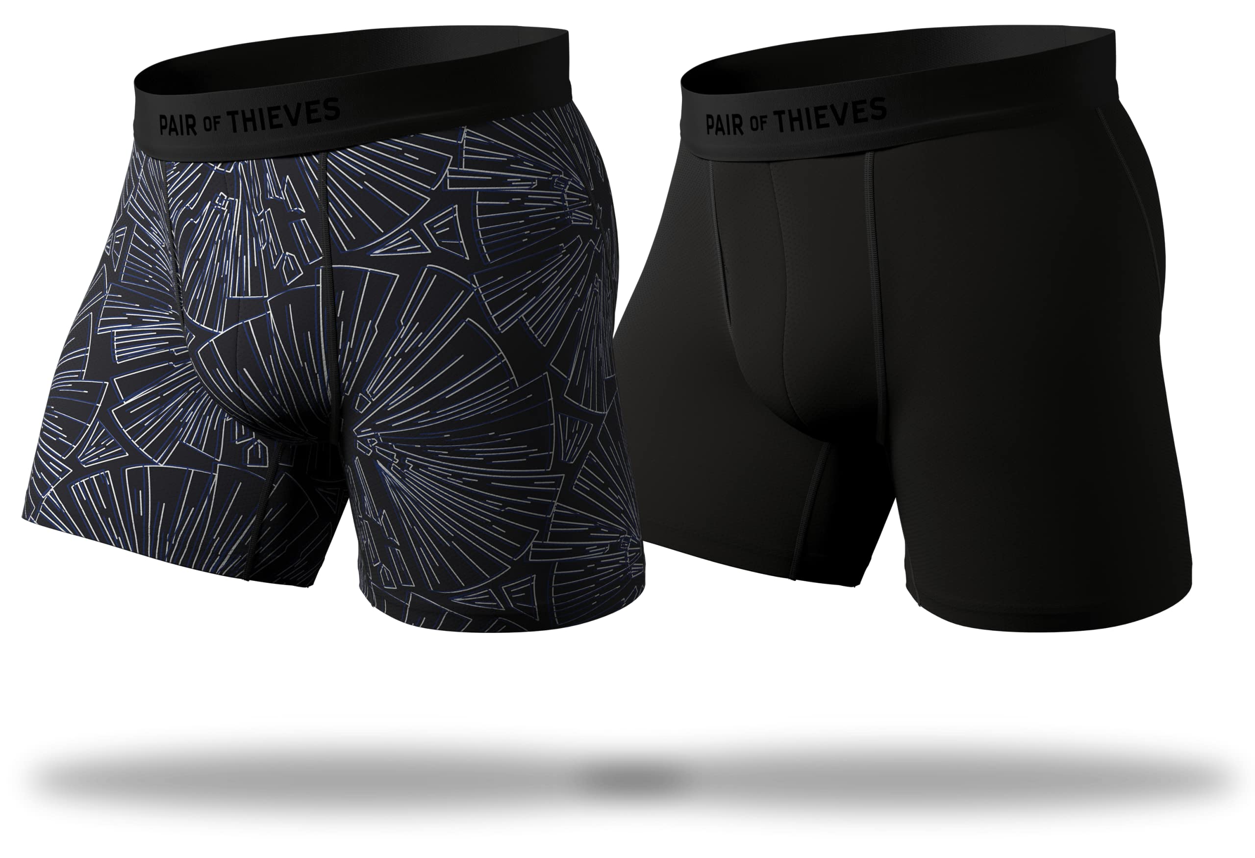 Photo 1 of **ONE PIECE**Pair of Thieves Men's Hustle Boxer Briefs (2 Pack) - Performance Athletic Underwear, Quick Dry, Anti-Odor, 4-Way Stretch