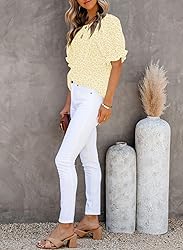 Dokotoo Summer Tops for Women Cute Floral Print