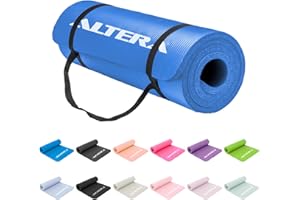 Altera Tapete de Ejercicio NBR 183x63 cm – Antideslizante, Grosor 1cm, Confortable y Resistente, Ideal para Yoga, Pilates, Estiramientos y Entrenamiento en Casa o Gimnasio